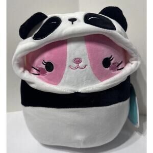 2021 Squishmallow 8" Joxtine Pink Cat in Panda Bear Hoodie Claire’s Exclusive
